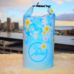 Blue Plumeria Design 10L Dry Bag